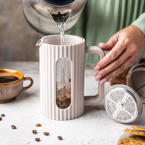ZAPARZACZ DO HERBATY KAWY SZKLANY FRENCH PRESS 350 ML BEŻOWY KLAUSBERG KB-7744 ZAPARZACZ DO HERBATY KAWY SZKLANY FRENCH PRESS 350 ML BEŻOWY KLAUSBERG KB-7744