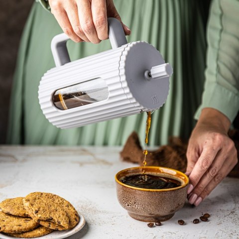 ZAPARZACZ DO HERBATY KAWY SZKLANY FRENCH PRESS 350 ML KREMOWY KLAUSBERG KB-7743 ZAPARZACZ DO HERBATY KAWY SZKLANY FRENCH PRESS 350 ML KREMOWY KLAUSBERG KB-7743