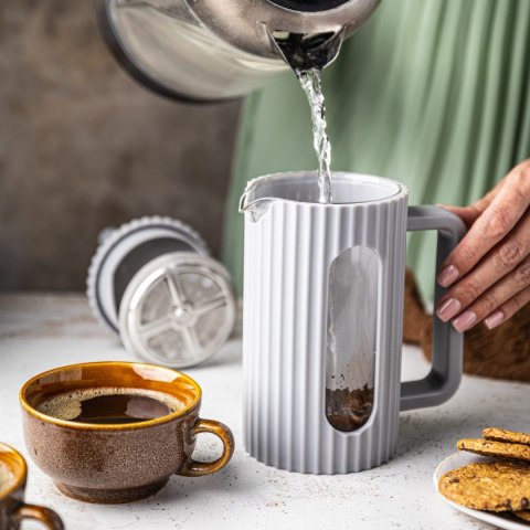 ZAPARZACZ DO HERBATY KAWY SZKLANY FRENCH PRESS 350 ML SZARY KLAUSBERG KB-7742 ZAPARZACZ DO HERBATY KAWY SZKLANY FRENCH PRESS 350 ML SZARY KLAUSBERG KB-7742