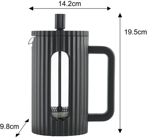 ZAPARZACZ DO HERBATY KAWY SZKLANY FRENCH PRESS 600 ML CZARNY KLAUSBERG KB-7746 ZAPARZACZ DO HERBATY KAWY SZKLANY FRENCH PRESS 600 ML CZARNY KLAUSBERG KB-7746