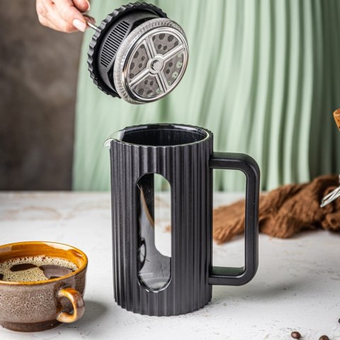ZAPARZACZ DO HERBATY KAWY SZKLANY FRENCH PRESS 600 ML CZARNY KLAUSBERG KB-7746 ZAPARZACZ DO HERBATY KAWY SZKLANY FRENCH PRESS 600 ML CZARNY KLAUSBERG KB-7746