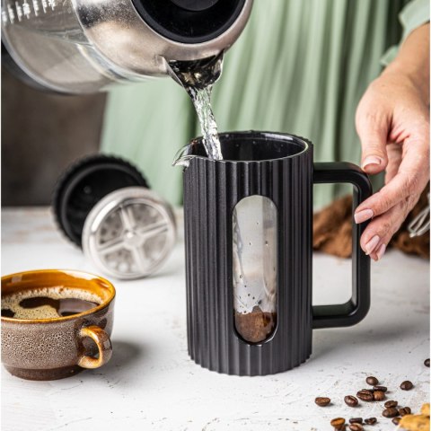 ZAPARZACZ DO HERBATY KAWY SZKLANY FRENCH PRESS 600 ML CZARNY KLAUSBERG KB-7746 ZAPARZACZ DO HERBATY KAWY SZKLANY FRENCH PRESS 600 ML CZARNY KLAUSBERG KB-7746