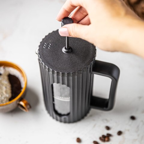 ZAPARZACZ DO HERBATY KAWY SZKLANY FRENCH PRESS 600 ML CZARNY KLAUSBERG KB-7746 ZAPARZACZ DO HERBATY KAWY SZKLANY FRENCH PRESS 600 ML CZARNY KLAUSBERG KB-7746