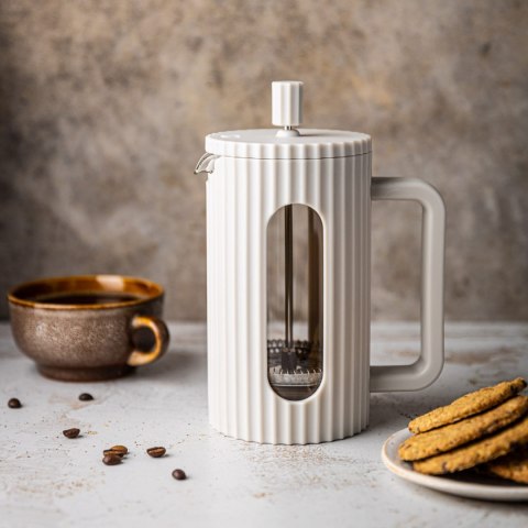 ZAPARZACZ DO HERBATY KAWY SZKLANY FRENCH PRESS 600 ML KREMOWY KLAUSBERG KB-7748 ZAPARZACZ DO HERBATY KAWY SZKLANY FRENCH PRESS 600 ML KREMOWY KLAUSBERG KB-7748