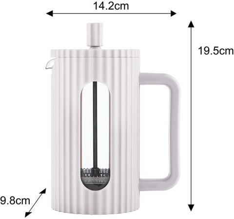 ZAPARZACZ DO HERBATY KAWY SZKLANY FRENCH PRESS 600 ML KREMOWY KLAUSBERG KB-7748 ZAPARZACZ DO HERBATY KAWY SZKLANY FRENCH PRESS 600 ML KREMOWY KLAUSBERG KB-7748
