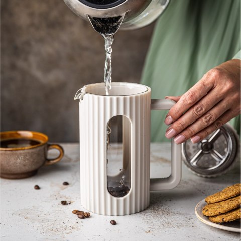 ZAPARZACZ DO HERBATY KAWY SZKLANY FRENCH PRESS 600 ML KREMOWY KLAUSBERG KB-7748 ZAPARZACZ DO HERBATY KAWY SZKLANY FRENCH PRESS 600 ML KREMOWY KLAUSBERG KB-7748