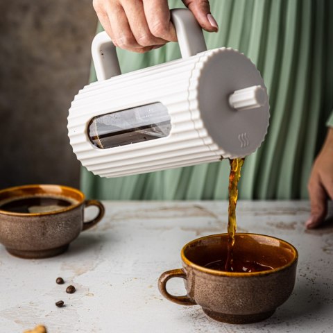 ZAPARZACZ DO HERBATY KAWY SZKLANY FRENCH PRESS 600 ML KREMOWY KLAUSBERG KB-7748 ZAPARZACZ DO HERBATY KAWY SZKLANY FRENCH PRESS 600 ML KREMOWY KLAUSBERG KB-7748