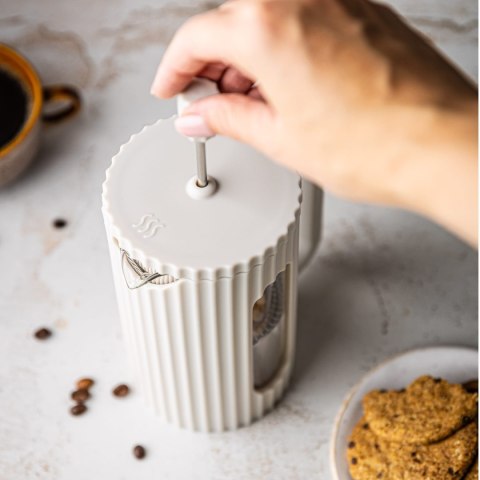 ZAPARZACZ DO HERBATY KAWY SZKLANY FRENCH PRESS 600 ML KREMOWY KLAUSBERG KB-7748 ZAPARZACZ DO HERBATY KAWY SZKLANY FRENCH PRESS 600 ML KREMOWY KLAUSBERG KB-7748