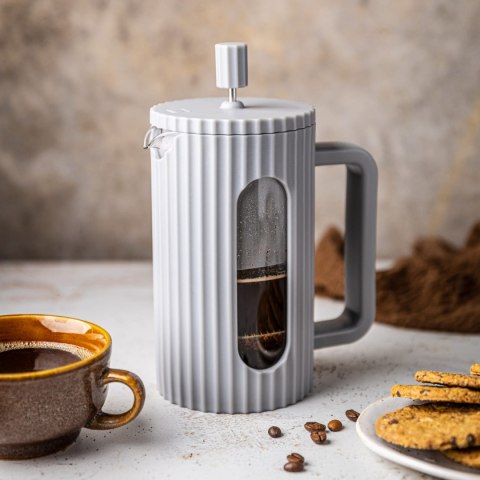 ZAPARZACZ DO HERBATY KAWY SZKLANY FRENCH PRESS 600 ML SZARY KLAUSBERG KB-7747 ZAPARZACZ DO HERBATY KAWY SZKLANY FRENCH PRESS 600 ML SZARY KLAUSBERG KB-7747