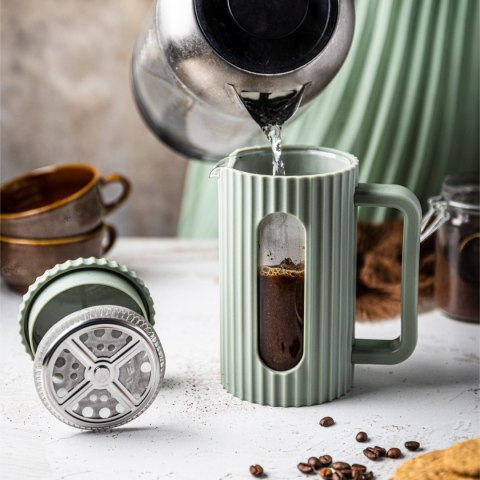 ZAPARZACZ DO HERBATY KAWY SZKLANY FRENCH PRESS 600 ML ZIELONY KLAUSBERG KB-7750 ZAPARZACZ DO HERBATY KAWY SZKLANY FRENCH PRESS 600 ML ZIELONY KLAUSBERG KB-7750