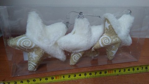Bombka 3szt. w kloszu GWIAZDKA | WAD7770 Bombka 3szt. w kloszu GWIAZDKA | WAD7770