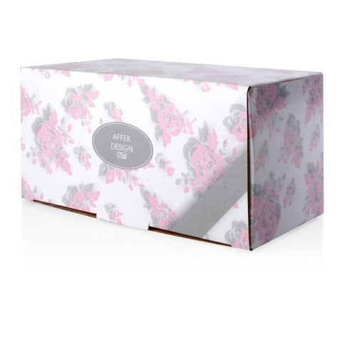 Cukiernica 375ml z mlecznikiem biała porcelana RÓŻA | HTD9360 Cukiernica 375ml z mlecznikiem biała porcelana RÓŻA | HTD9360