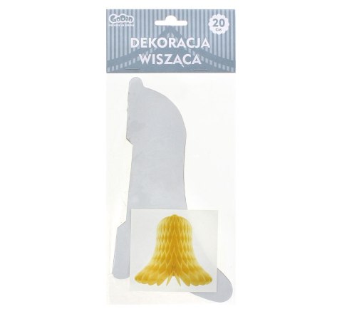 Dzwonek wiszący złoty 20cm Dzwonek wiszący złoty 20cm