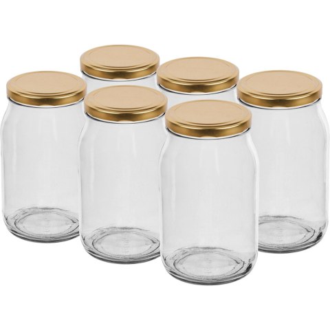 Słoiki 6szt. + zakrętki 900ml | 132902 Słoiki 6szt. + zakrętki 900ml | 132902