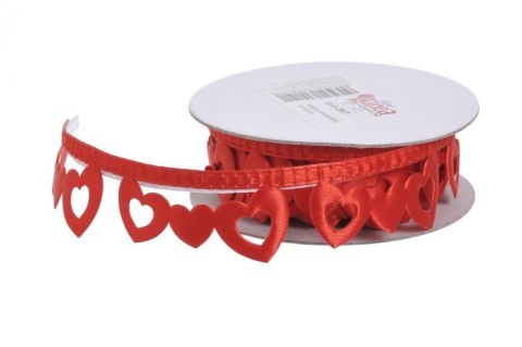 Wstążka samoprzylepna 3m x 2,5cm SERCE czerwone | RBS-3HT Wstążka samoprzylepna 3m x 2,5cm SERCE czerwone | RBS-3HT