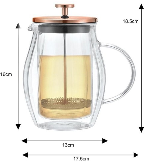 ZAPARZACZ DO KAWY HERBATY 0,60L FRENCH PRESS KLAUSBERG KB-7722 ZAPARZACZ DO KAWY HERBATY 0,60L FRENCH PRESS KLAUSBERG KB-7722