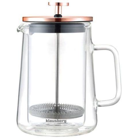 ZAPARZACZ DO KAWY HERBATY 0,60L FRENCH PRESS KLAUSBERG KB-7724 ZAPARZACZ DO KAWY HERBATY 0,60L FRENCH PRESS KLAUSBERG KB-7724