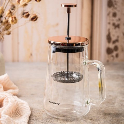 ZAPARZACZ DO KAWY HERBATY 0,60L FRENCH PRESS KLAUSBERG KB-7724 ZAPARZACZ DO KAWY HERBATY 0,60L FRENCH PRESS KLAUSBERG KB-7724