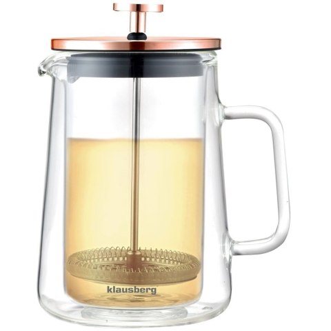 ZAPARZACZ DO KAWY HERBATY 0,60L FRENCH PRESS KLAUSBERG KB-7724 ZAPARZACZ DO KAWY HERBATY 0,60L FRENCH PRESS KLAUSBERG KB-7724