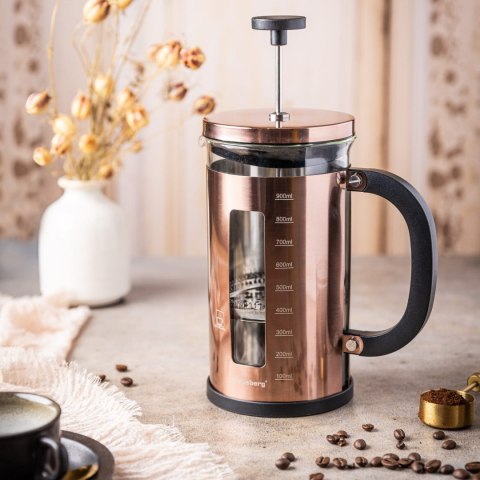 ZAPARZACZ DO KAWY HERBATY 1.0L FRENCH PRESS RÓŻOWE ZŁOTO KLAUSBERG KB-7740 ZAPARZACZ DO KAWY HERBATY 1.0L FRENCH PRESS RÓŻOWE ZŁOTO KLAUSBERG KB-7740
