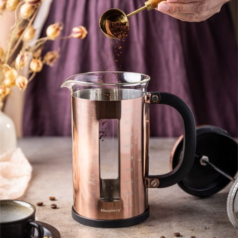 ZAPARZACZ DO KAWY HERBATY 1.0L FRENCH PRESS RÓŻOWE ZŁOTO KLAUSBERG KB-7740 ZAPARZACZ DO KAWY HERBATY 1.0L FRENCH PRESS RÓŻOWE ZŁOTO KLAUSBERG KB-7740