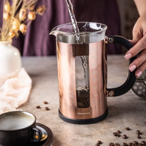 ZAPARZACZ DO KAWY HERBATY 1.0L FRENCH PRESS RÓŻOWE ZŁOTO KLAUSBERG KB-7740 ZAPARZACZ DO KAWY HERBATY 1.0L FRENCH PRESS RÓŻOWE ZŁOTO KLAUSBERG KB-7740