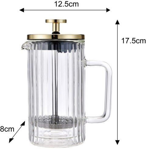 ZAPARZACZ DO KAWY HERBATY SZKLANY 350ML FRENCH PRESS ZŁOTY KLAUSBERG KB-7759 ZAPARZACZ DO KAWY HERBATY SZKLANY 350ML FRENCH PRESS ZŁOTY KLAUSBERG KB-7759