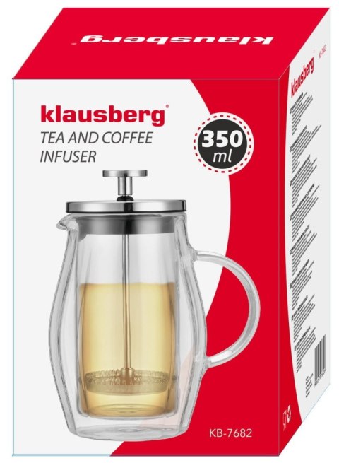 ZAPARZACZ DO KAWY/HERBATY 0,35L FRENCH PRESS KLAUSBERG KB-7682 ZAPARZACZ DO KAWY/HERBATY 0,35L FRENCH PRESS KLAUSBERG KB-7682