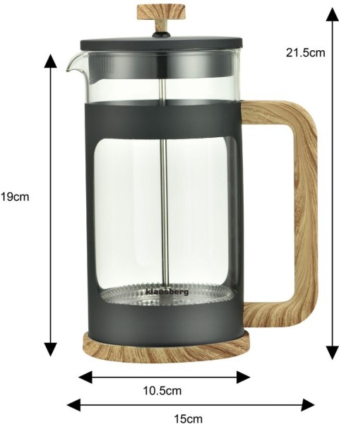 ZAPARZACZ DO KAWY/HERBATY 1.0L FRENCH PRESS KLAUSBERG KB-7681 ZAPARZACZ DO KAWY/HERBATY 1.0L FRENCH PRESS KLAUSBERG KB-7681