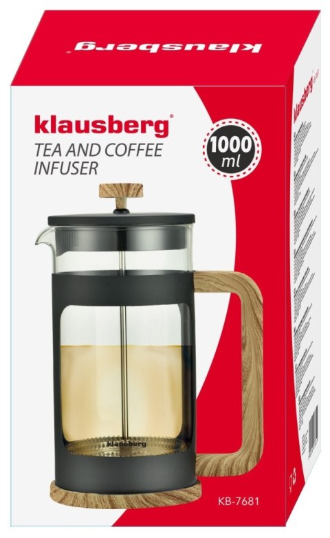 ZAPARZACZ DO KAWY/HERBATY 1.0L FRENCH PRESS KLAUSBERG KB-7681 ZAPARZACZ DO KAWY/HERBATY 1.0L FRENCH PRESS KLAUSBERG KB-7681