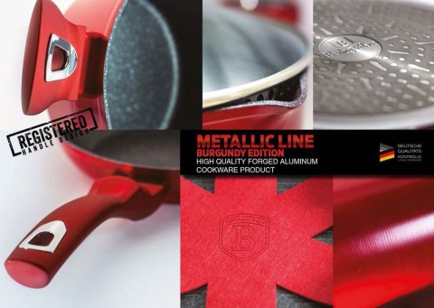 ZESTAW 2 PATELNI GRANITOWYCH 22/26CM BERLINGER HAUS METALLIC LINE BURGUNDY BH-1612-NF ZESTAW 2 PATELNI GRANITOWYCH 22/26CM BERLINGER HAUS METALLIC LINE BURGUNDY BH-1612-NF