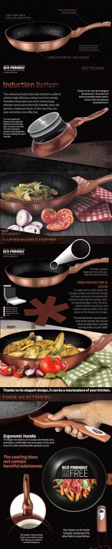 ZESTAW 2 PATELNI GRANITOWYCH 22/26CM BERLINGER HAUS METALLIC LINE ROSE GOLD BH-1611-N ZESTAW 2 PATELNI GRANITOWYCH 22/26CM BERLINGER HAUS METALLIC LINE ROSE GOLD BH-1611-N