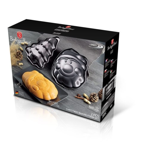 ZESTAW 2 ŚWIĄTECZNYCH FOREMEK DO PIECZENIA CIASTEK BERLINGER HAUS CARBON PRO BH-6950 ZESTAW 2 ŚWIĄTECZNYCH FOREMEK DO PIECZENIA CIASTEK BERLINGER HAUS CARBON PRO BH-6950