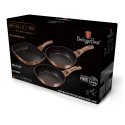 ZESTAW 3 PATELNI GRANITOWYCH 20/24/28CM BERLINGER HAUS METALLIC LINE ROSE GOLD BH-1279-NF