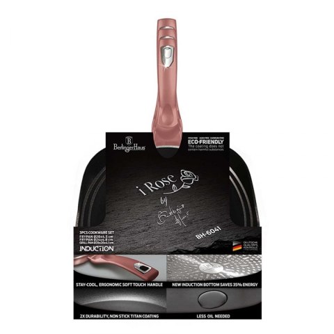 ZESTAW 3 PATELNI GRANITOWYCH 20/24/28CM BERLINGER HAUS METALLIC LINE i-ROSE BH-6041 ZESTAW 3 PATELNI GRANITOWYCH 20/24/28CM BERLINGER HAUS METALLIC LINE i-ROSE BH-6041