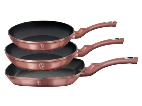 ZESTAW 3 PATELNI GRANITOWYCH 20/24/28CM BERLINGER HAUS METALLIC LINE i-ROSE BH-6041 ZESTAW 3 PATELNI GRANITOWYCH 20/24/28CM BERLINGER HAUS METALLIC LINE i-ROSE BH-6041