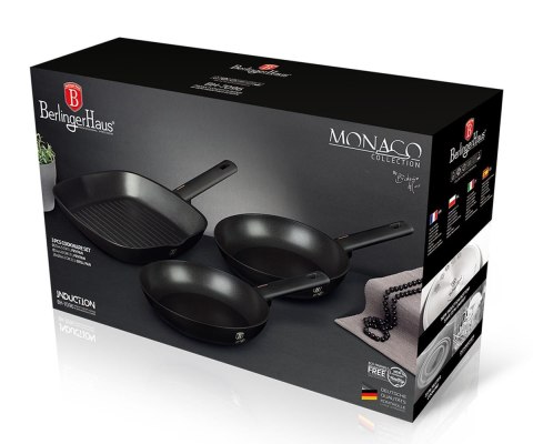ZESTAW 3 PATELNI TYTANOWYCH BERLINGER HAUS MONACO BH-7096 ZESTAW 3 PATELNI TYTANOWYCH BERLINGER HAUS MONACO BH-7096