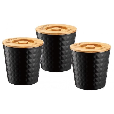 ZESTAW 3 POJEMNIKÓW KAWA HERBATA CUKIER KLAUSBERG KB-7486 ZESTAW 3 POJEMNIKÓW KAWA HERBATA CUKIER KLAUSBERG KB-7486