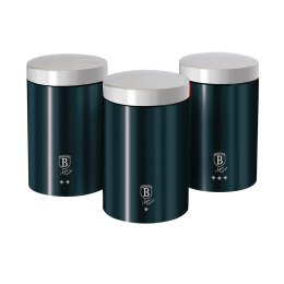ZESTAW 3 POJEMNIKÓW KUCHENNYCH BERLINGER HAUS AQUAMARINE METALLIC LINE BH-6271