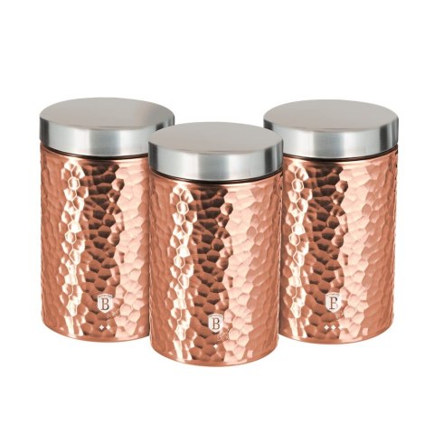 ZESTAW 3 POJEMNIKÓW KUCHENNYCH BERLINGER HAUS ROSE GOLD BH-6727 ZESTAW 3 POJEMNIKÓW KUCHENNYCH BERLINGER HAUS ROSE GOLD BH-6727
