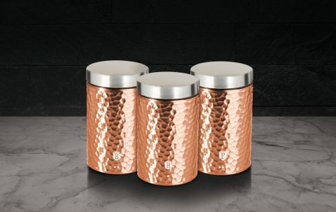 ZESTAW 3 POJEMNIKÓW KUCHENNYCH BERLINGER HAUS ROSE GOLD BH-6727 ZESTAW 3 POJEMNIKÓW KUCHENNYCH BERLINGER HAUS ROSE GOLD BH-6727