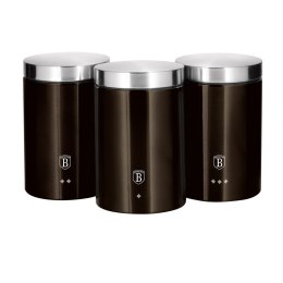 ZESTAW 3 POJEMNIKÓW KUCHENNYCH BERLINGER HAUS SHINY BLACK BH-6828