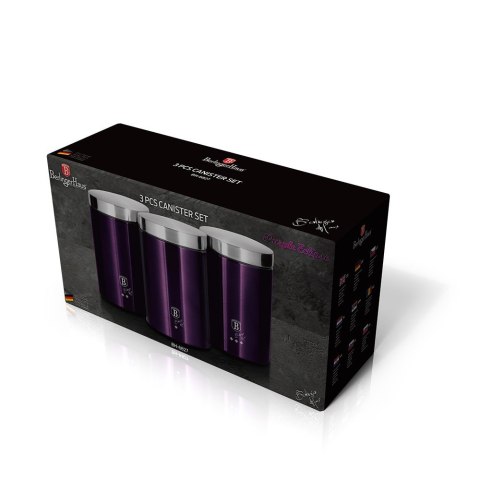 ZESTAW 3 POJEMNIKÓW KUCHENNYCH PURPLE ECLIPSE BH-6827 ZESTAW 3 POJEMNIKÓW KUCHENNYCH PURPLE ECLIPSE BH-6827