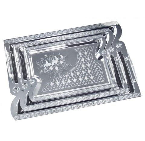 ZESTAW 3 TAC STALOWYCH DO SERWOWANIA KINGHOFF KH-4743 ZESTAW 3 TAC STALOWYCH DO SERWOWANIA KINGHOFF KH-4743