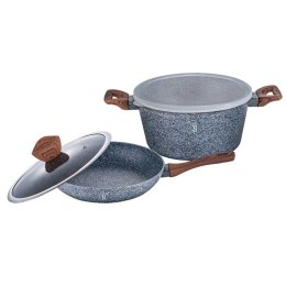 ZESTAW 4 EL. GARNEK Z PATELNIĄ 24CM BERLINGER HAUS FOREST LINE 3 ELE BH-6199