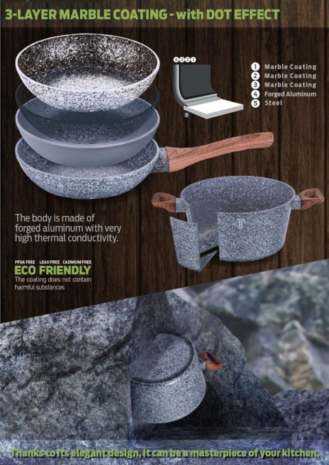 ZESTAW 4 EL. GARNEK Z PATELNIĄ 24CM BERLINGER HAUS FOREST LINE 3 ELE BH-6199 ZESTAW 4 EL. GARNEK Z PATELNIĄ 24CM BERLINGER HAUS FOREST LINE 3 ELE BH-6199
