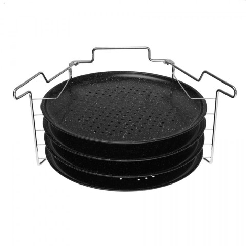 ZESTAW 4 FORM DO PIZZY ZE STELAŻEM KINGHOFF KH-1553 ZESTAW 4 FORM DO PIZZY ZE STELAŻEM KINGHOFF KH-1553