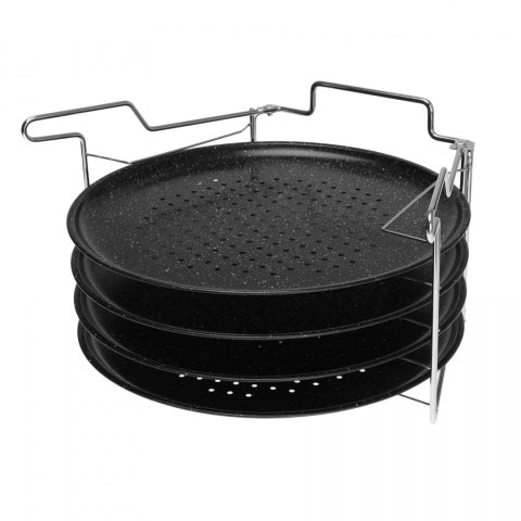ZESTAW 4 FORM DO PIZZY ZE STELAŻEM KINGHOFF KH-1553 ZESTAW 4 FORM DO PIZZY ZE STELAŻEM KINGHOFF KH-1553