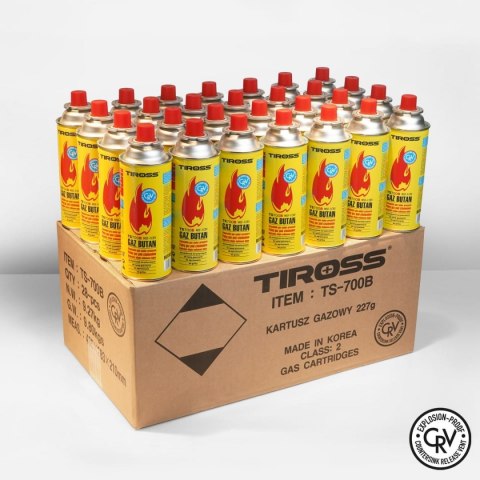 ZESTAW 4 GAZÓW / NABOJE GAZOWE / PRZECIWYBUCHOWY SYSTEM CRV / KARTUSZ 227g / TYP MSF-1a TIROSS TS-700B-4 ZESTAW 4 GAZÓW / NABOJE GAZOWE / PRZECIWYBUCHOWY SYSTEM CRV / KARTUSZ 227g / TYP MSF-1a TIROSS TS-700B-4