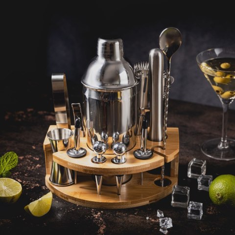ZESTAW BARMAŃSKI DO DRINKÓW KOKTAJLI 12-ELE SHAKER SREBRNY KLAUSBERG KB-7655 ZESTAW BARMAŃSKI DO DRINKÓW KOKTAJLI 12-ELE SHAKER SREBRNY KLAUSBERG KB-7655